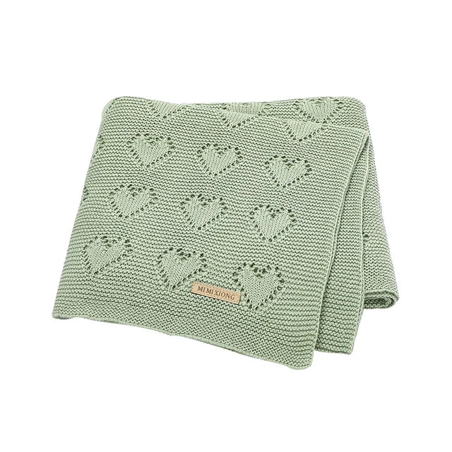 The Beckett - Baby Unisex 100*80cm Heart Design Knitted Blankets