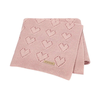 The Beckett - Baby Unisex 100*80cm Heart Design Knitted Blankets