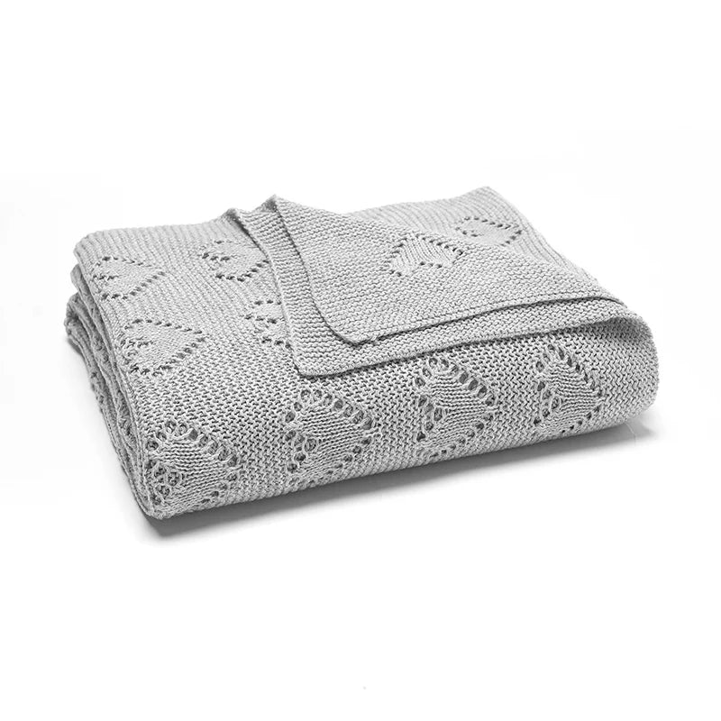 The Beckett - Baby Unisex 100*80cm Heart Design Knitted Blankets