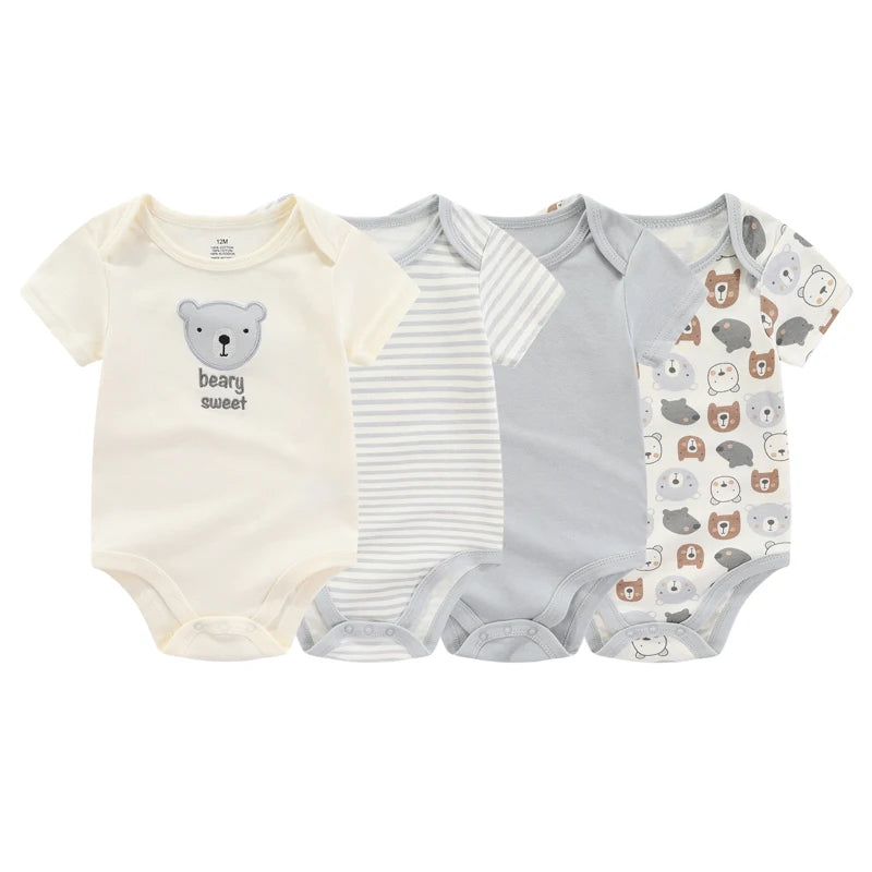 The Miguel - Baby Unisex 4pcs Short Sleeve Rompers