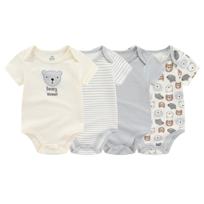 The Miguel - Baby Unisex 4pcs Short Sleeve Rompers