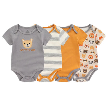 The Miguel - Baby Unisex 4pcs Short Sleeve Rompers