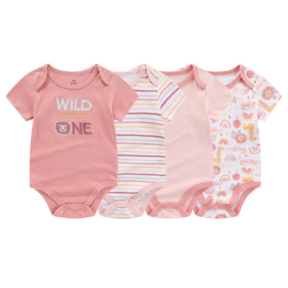 The Miguel - Baby Unisex 4pcs Short Sleeve Rompers