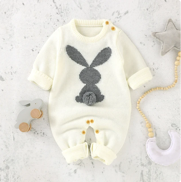 The Alex - Cute Rabbit Knitted Baby Rompers