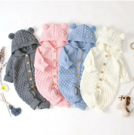 The Rowan - Baby Knitted Sweater Jumpsuits