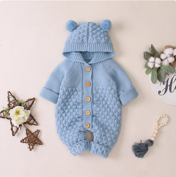 The Rowan - Baby Knitted Sweater Jumpsuits – Hatchieee