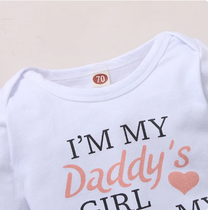 The Bellamy -Daddy's Girl & Mommy's World Romper + Rose Pants