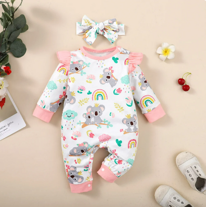 The Sage - Koala Romper + Headband