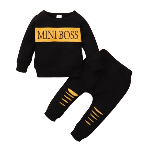 The Cleo - Mini Boss Long Sleeve Tops + Pants