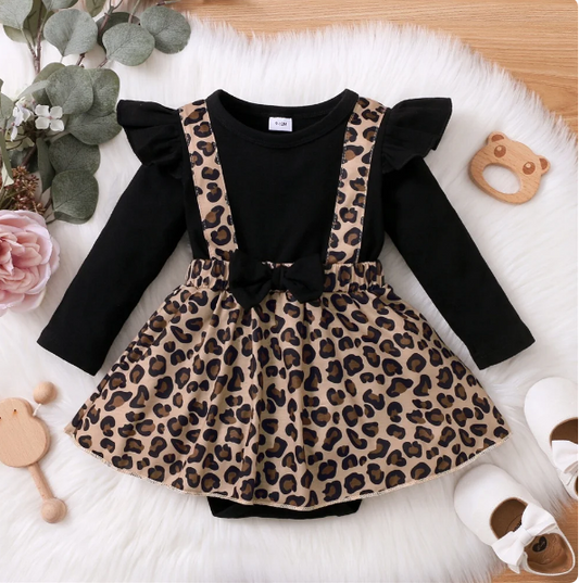 The Cedar - Leopard Onesie Dress