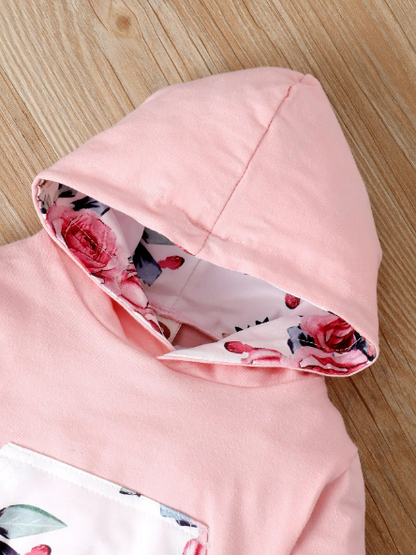 The Courtney - Floral Hooded Top + Pants + Headband