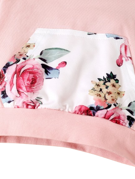 The Courtney - Floral Hooded Top + Pants + Headband