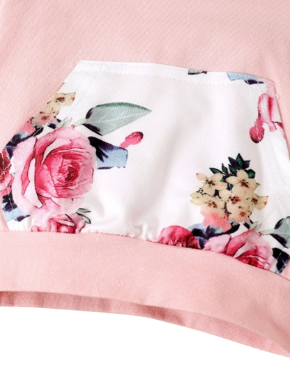 The Courtney - Floral Hooded Top + Pants + Headband