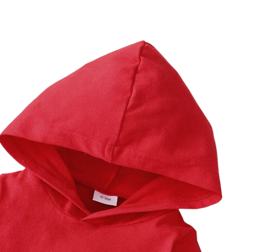 The Hollis - Baby Unisex Red Little Boss Hoodie + Pants