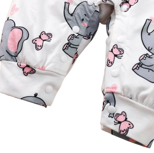 The Gray - Elephant Print Romper