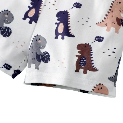 The Isaac - Dinosaur Print Bodysuit + Shorts Set