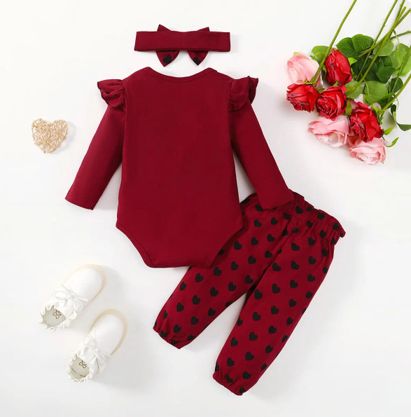 The Mira - Red Romper + Pants