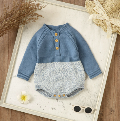 The Eddie - Sweater Romper Button Crochet