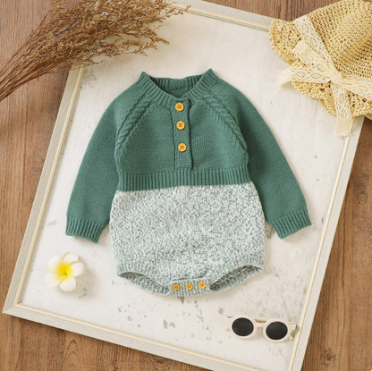 The Eddie - Sweater Romper Button Crochet