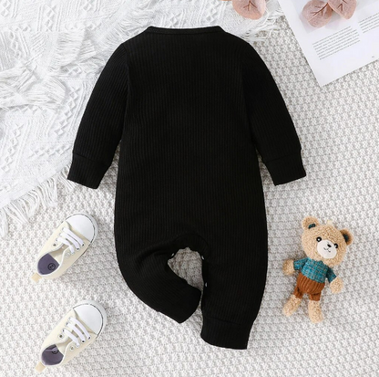 The Mason - Bear Print Tiny Button Onesies