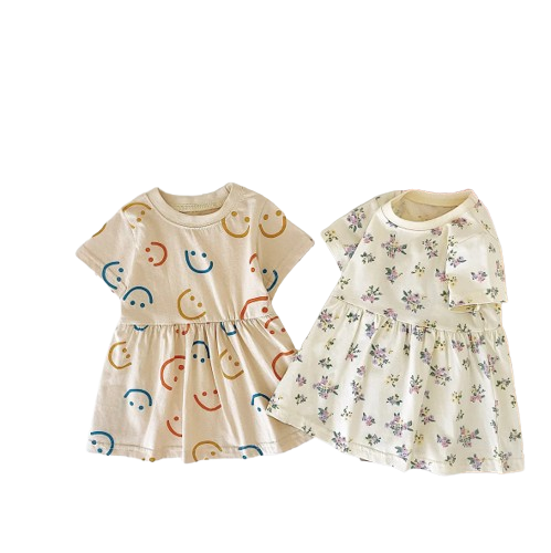 The Merry - Baby Girl  Cute Colourful Print Dress