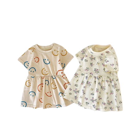 The Merry - Baby Girl  Cute Colourful Print Dress