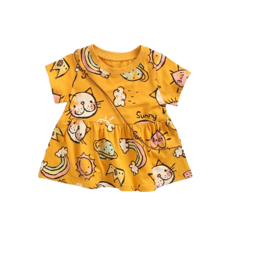 The Merry - Baby Girl  Cute Colourful Print Dress