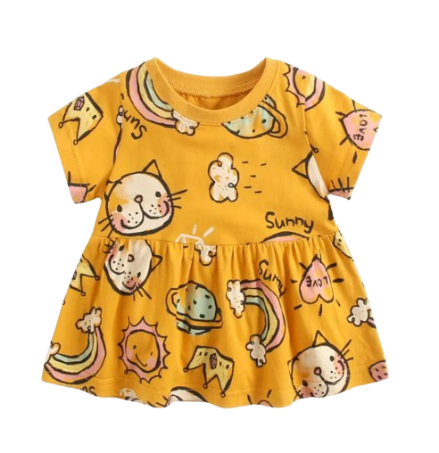 The Merry - Baby Girl  Cute Colourful Print Dress