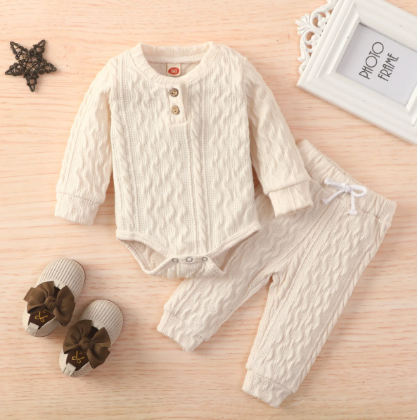 The Lennon - Newborn Solid Colour Long Sleeve + Pants