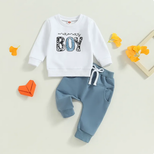 The Jerome - Mama/Daddy's Boy Long Sleeve Print + Pants