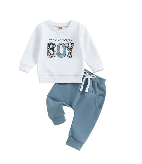 The Jerome - Mama/Daddy's Boy Long Sleeve Print + Pants