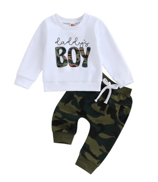 The Jerome - Mama/Daddy's Boy Long Sleeve Print + Pants