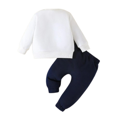 The Riley - Terno Bear Long Sleeve Tee & Navy Pants