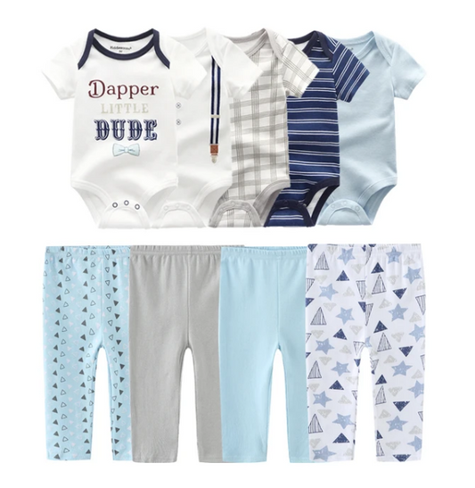 The Wyatt - Dapper Little Dude Unisex Rompers + Pants