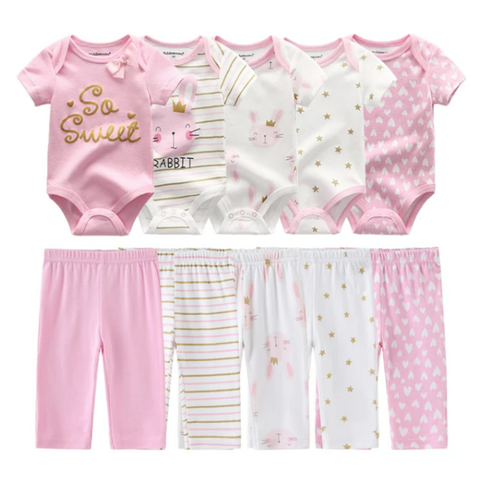 The Wyatt - Pink So Sweet Unisex Rompers + Pants