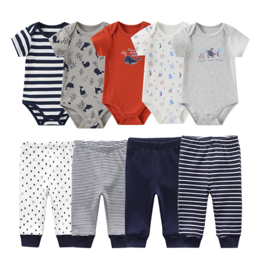 The Wyatt - Ocean Creatures Unisex Rompers + Pants