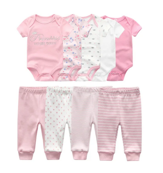 The Wyatt -Pink Princess Unisex Rompers + Pants