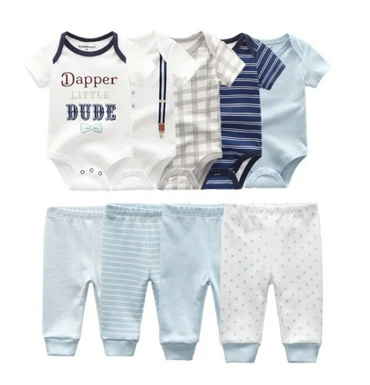 The Wyatt - Dapper Little Dude 2 Unisex Rompers + Pants