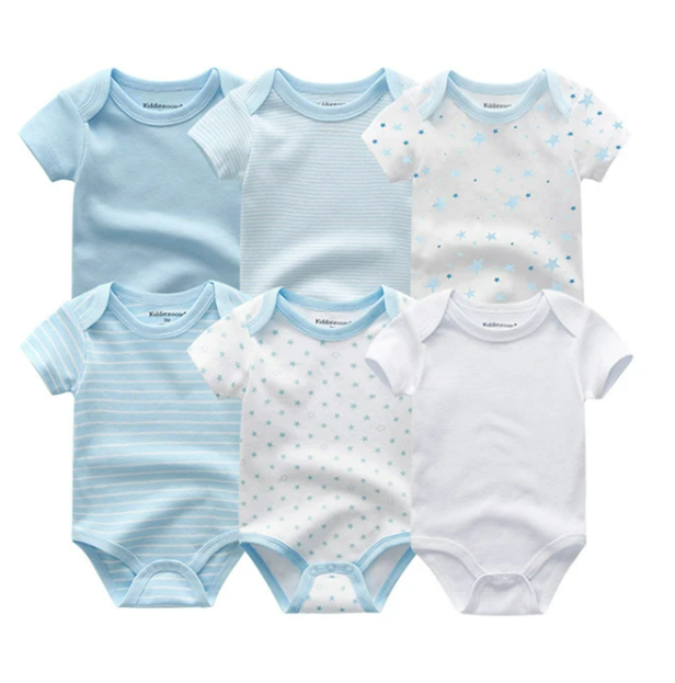 The Yen - 6pcs Unisex Romper/ Onesies - Shades of Blue Set