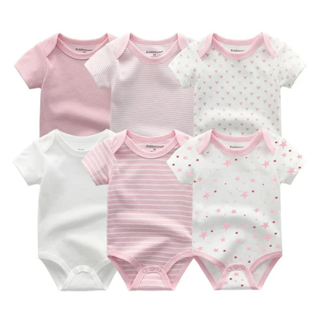 The Yen - 6pcs Unisex Romper/ Onesies - Shades of Pink Set