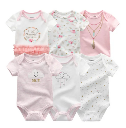 The Yen - 6pcs Unisex Romper/ Onesies - Pink Dream Set