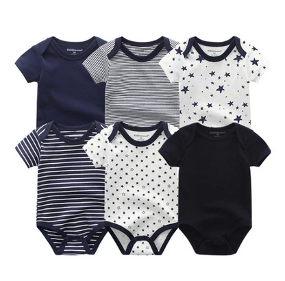 The Yen - 6pcs Unisex Romper/ Onesies - Shades of Navy Blue Set