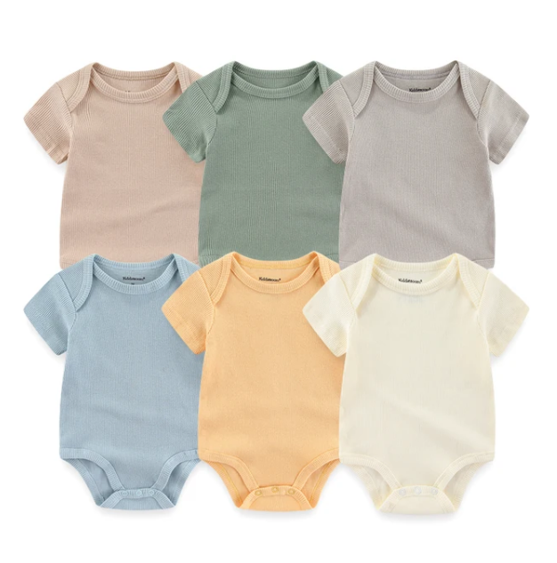 The Yen - 6pcs Unisex Romper/ Onesies - Plain Colours Set