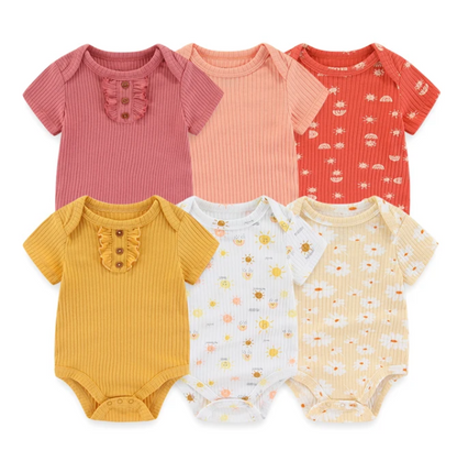 The Yen - 6pcs Unisex Romper/ Onesies - Plain Colours 2 Set