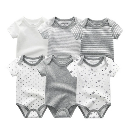 The Yen - 6pcs Unisex Romper/ Onesies - Shades of Grey Set