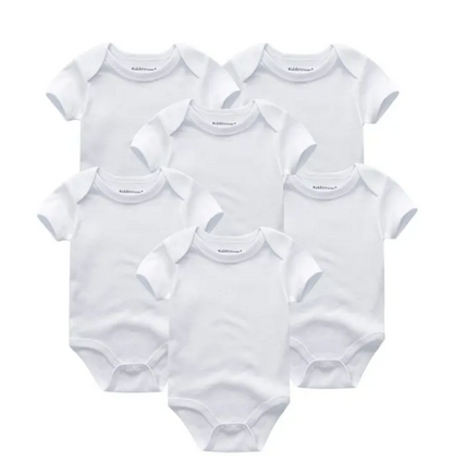 The Yen - 6pcs Unisex Romper/ Onesies - Plain White Set