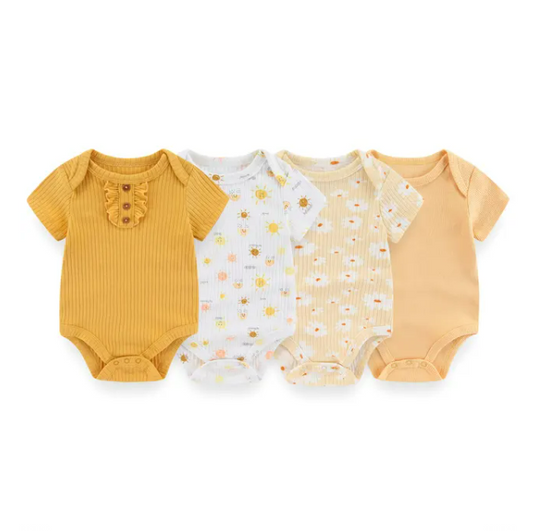 The Avery - 4pcs Unisex Rompers/ Onesies - Yellow Set