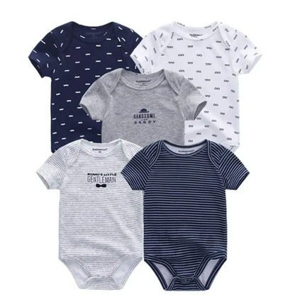 The Zena - 5pcs Unisex Cotton Rompers - Handsome Gentleman Set