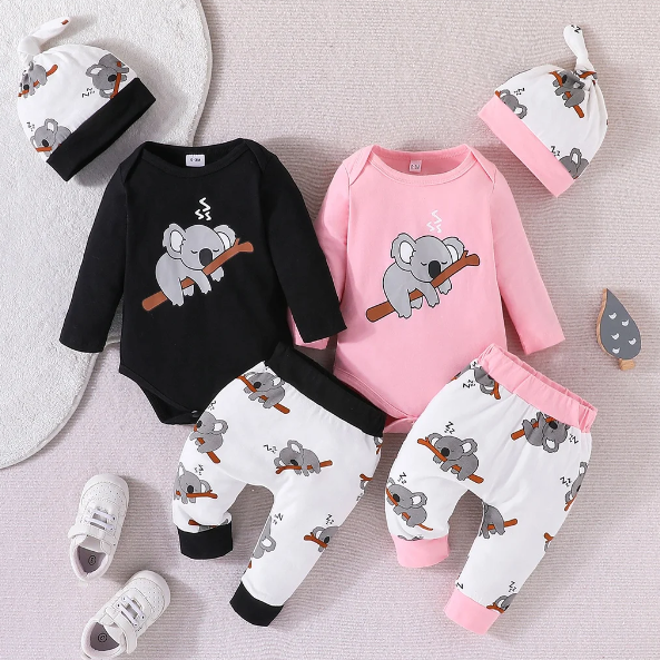 The Lane - 2pcs Koala Print Romper