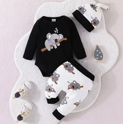 The Lane - 2pcs Koala Print Romper